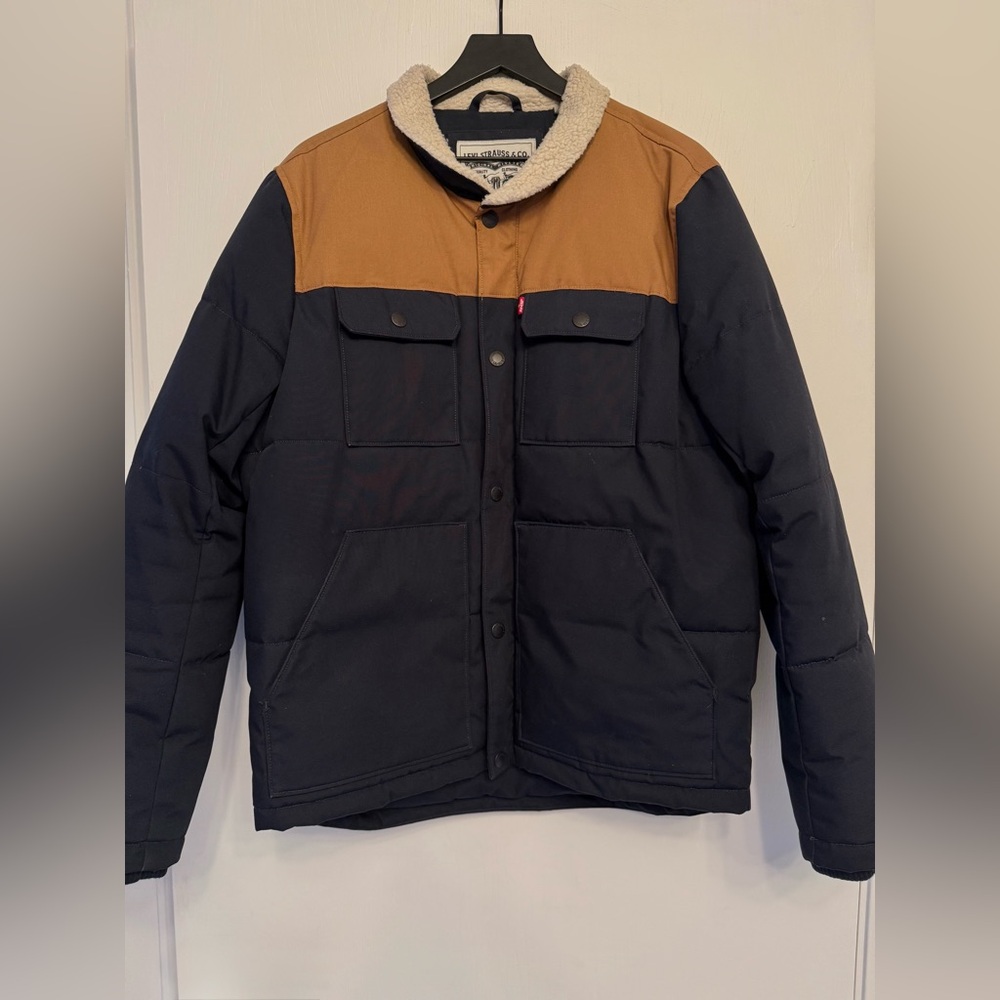 Levi's Black and Brown Woodsman Puffer Jacket